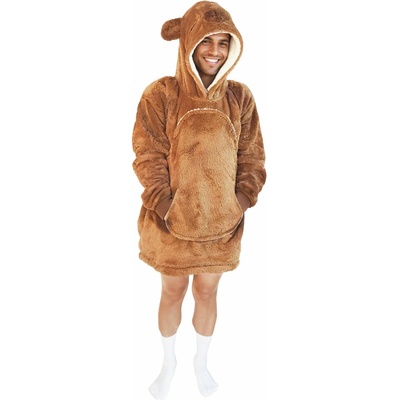 Cozy Noxxiez CH364 Kapybara hrejivá televízna mikinová deka s kapucňou pre teenagerov a dospelých