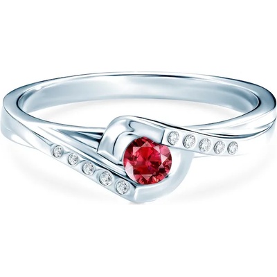 SAVICKI Пръстен Red Passion: бяло злато, рубин