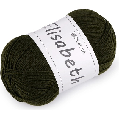 Stoklasa Pletací vlněná příze Elisabeth 100 g Balení: 1 ks, Varianta: 5 zelená khaki 5 zelená khaki