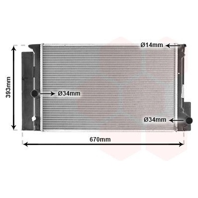 Chladič, chlazení motoru VAN WEZEL 53002397