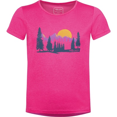 Trollkids Детска спортна тениска Trollkids Girl's Gudvangen Shirt Sport shirt - Magenta - размер 152 (EU) (704-5819-0418)