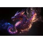 DIMEX ART Флизелинов фототапет лилав дракон 375 x 250 см