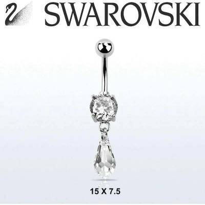 InfinityPierce.cz banán do pupíku s krystalem Swarovski MCD713