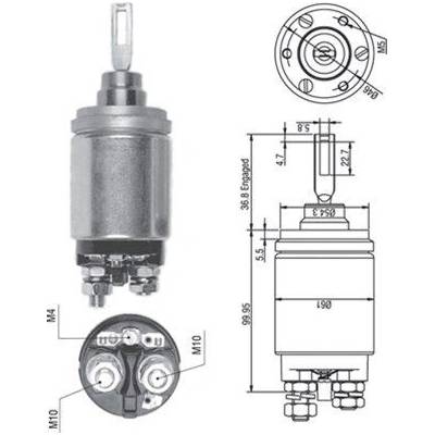 Elektromagnetický spínač, startér MAGNETI MARELLI 940113050259