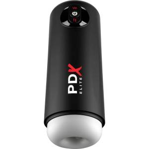 PDX Elite Moto Milker - мъжки мастурбатор с тласкаща и вибрираща функция - черен