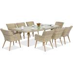 Garden Point Ексклузивен трапезен комплект с голяма маса Cordoba за 8 човека Garden Point sand (GAP058SD-8)