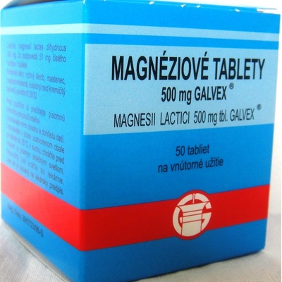 Magnesii Lactici 500 mg tbl. Galvex Magnéziové tablety 500 mg Galvex tbl.50 x 0,5 g