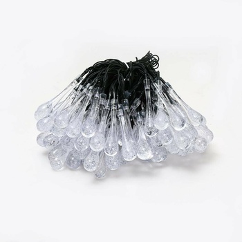 IMMAX DROP solárna, 100× LED, 10 m, IP65, teplá biela