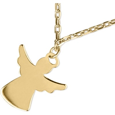 Luxur Jemný řetízek deva s přívěskem, žluté zlato 1441294-0-45-0