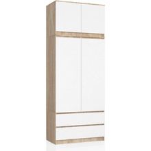 Ak furniture Star 90 cm s nástavcem dub sonoma/bílá