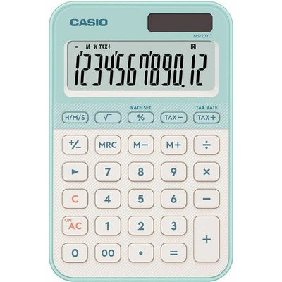 CASIO MS 20 YC LG zelená stol.kalkulačka – Hledejceny.cz