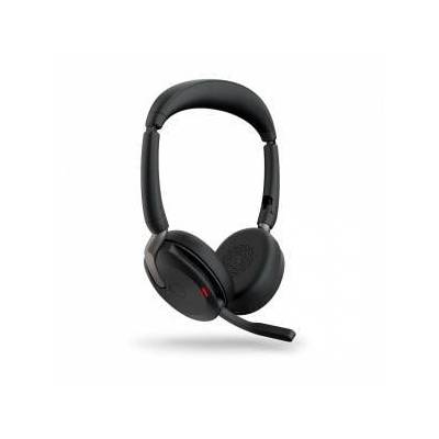 Evolve2 65 Flex UC Stereo - Headset - on-ear - Bluetooth - wireless - active noise cancelling - USB-A - black - Optimised for UC