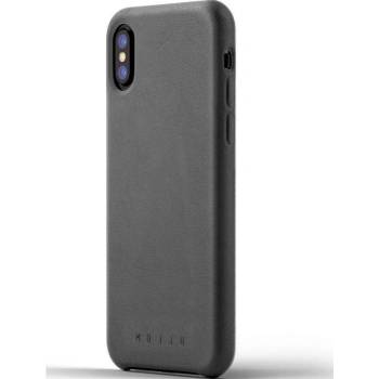 Mujjo Leather Case - кожен (естествена кожа) кейс за iPhone XS, iPhone X (сив)