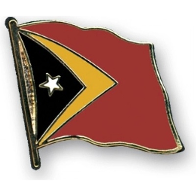 Odznak (pins) 20mm vlajka Východný Timor - farebný