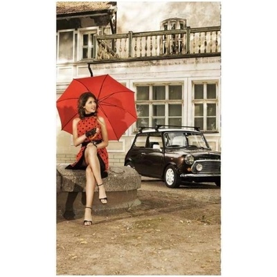 DIMEX ART Флизелинов фототапет дама в червено 150 x 250 см