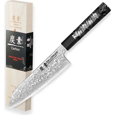 Dellinger kuchynský nôž Santoku 18,5 cm Carbon Fiber Octagon