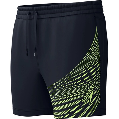 Speedo medley logo 16 watershort black/hyper yellow xxl - uk40