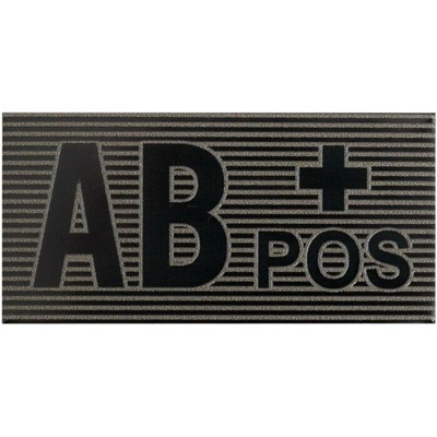 DIRECT ACTION nášivka IR krvná skupina VELCRO AB + POS ČIERNO/ZELENÁ