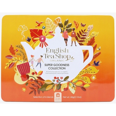 English Tea Shop Dárková plechová kazeta Super goodness bio 36 ks 60 g