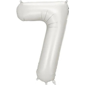 Party Deco Матиран Фолиев Балон Цифри Сребро 86 см - 7 (fb1s-7-018)