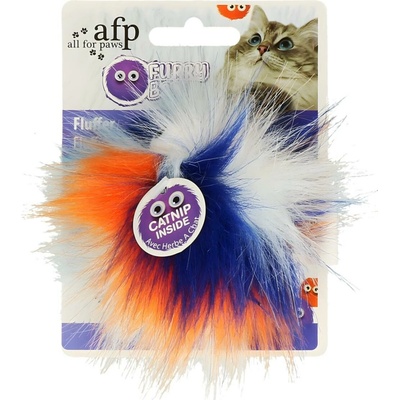 AFP hračka pre mačky Fluffy Furry Ball s kocúrnikom 9,5 cm