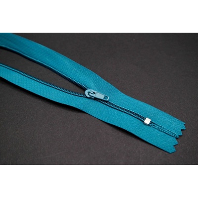 Nedeliteľný jemný plastový špirálový zips (veľkosť číslo 3) rôzne farby - dĺžka 12 cm - 60 cm 18 cm Pávie zeleň