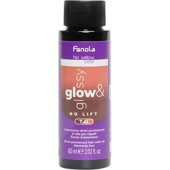 Fanola No Yellow Color Оцветяваща крем боя-тонер Glow & Glossy, T. 41, 60 ml