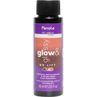 Fanola No Yellow Color Оцветяваща крем боя-тонер Glow & Glossy, T. 41, 60 ml