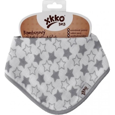 XKKO Bambusový slintáček BMB Little Stars Silver – Zboží Mobilmania