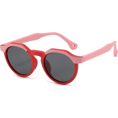 Techsuit Детски слънчеви очила Techsuit Kids Polarized Sunglasses (601) - поляризирани, TPEE рамка - Розов / Червен