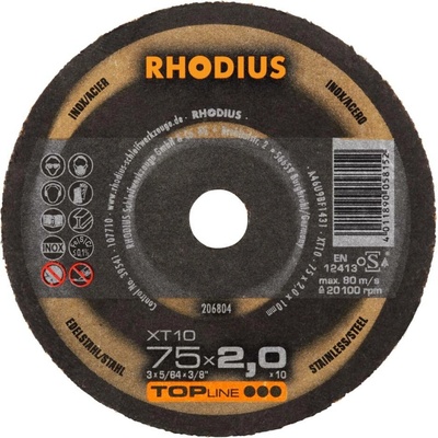 RHODIUS Extra tenký mini řezný kotouč XT10 MINI 75 x 2,0 x 10,00 TOPline 206804