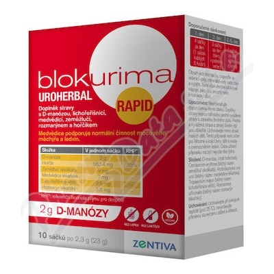 Blokurima Uroherbal rapid 2 g D-manózy 10 sáčkov