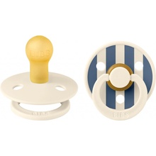 Bibs Studio Colour Pin dudlíky kaučuk 2ks Ivory Steel Blue Mix