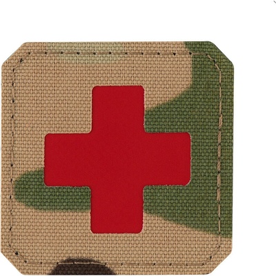 Nášivka M-Tac Medic Cross Laser Cut - multicam-červená