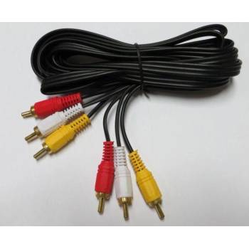 Royal Кабел Royal CABLE-3RCA/150, от 3x RCA(м) към 3x RCA(м), 1.5m, черен