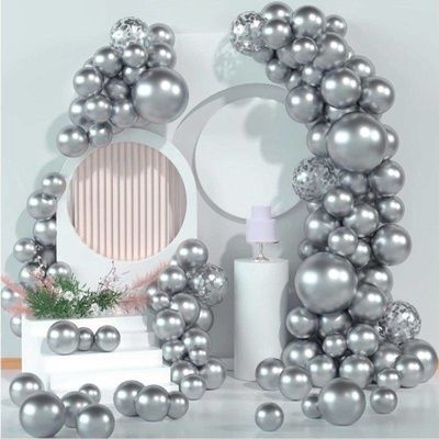 Cakesicq Balónková girlanda stříbrná