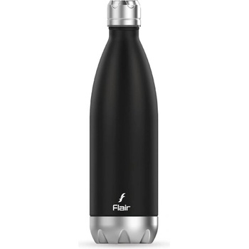 FLAIR Стоманена бутилка за вода двустенна flair soft touch 750мл черна