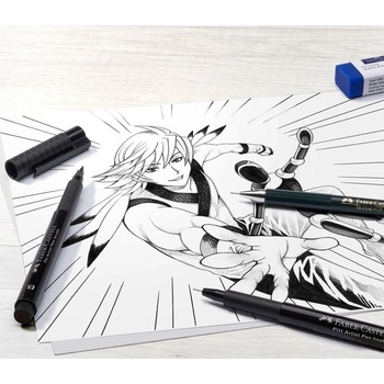 Faber-Castell Комплект Pitt Manga Starter, молив, писец и гу (1010160082)