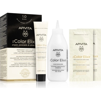 APIVITA My Color Elixir боя за коса без амоняк цвят 1.0 Black