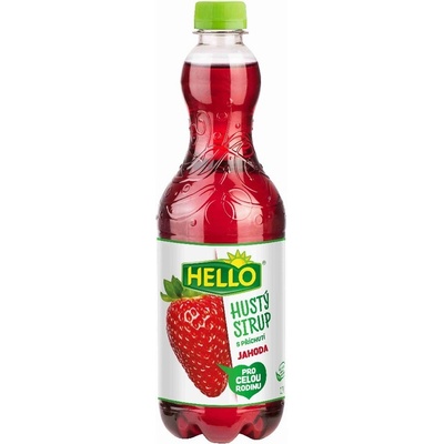 HELLO Hustý sirup s příchutí jahoda 700 ml