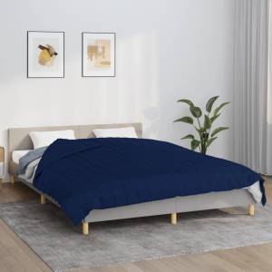 vidaXL Утежнено одеяло синьо 220x230 см 15 кг плат (3154809)