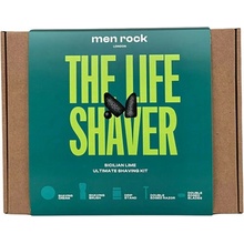 MenRock, The Life Shaver Sicilian Lime sada krém na holenie 100 ml + štetka na holenie + stojan na štetky