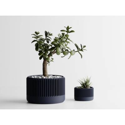 Ваза Delta 1 Малка, 117x117xH76mm - Тъмносин Мат