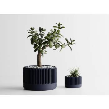 Ваза Delta 1 Малка, 117x117xH76mm - Тъмносин Мат