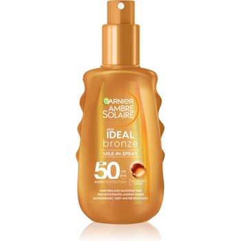 Image 1 of Garnier Ambre Solaire Ideal Bronze мляко за загар в спрей за тяло SPF 50 150ml