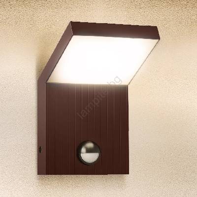 Brilagi -LED Външно стенно осветително тяло със сензор RIANO LED/8W/230V кафяво IP65 (BG5542)