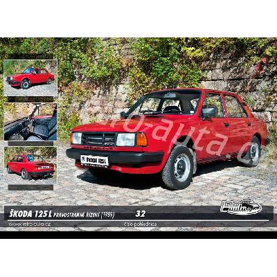 Pohlednice č. 32 - ŠKODA 125 L PRAVOSTRANNÉ ŘÍZENÍ (1989)