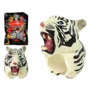 LEAN Toys Hand Ring Educational Animals Tiger White
