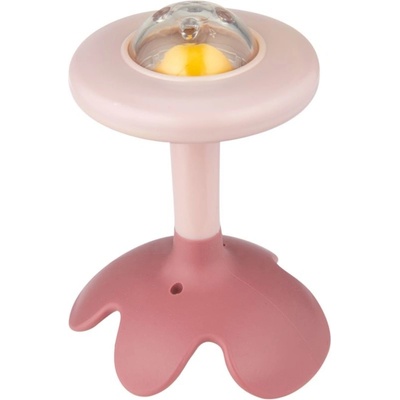 Canpol babies Sensory Rattle With Teether Pink senzorické chrastítko s kousátkem