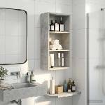 vidaXL Банен стенен шкаф Бетонно Сиво 30 x 16 x 62, 5 см (889338)